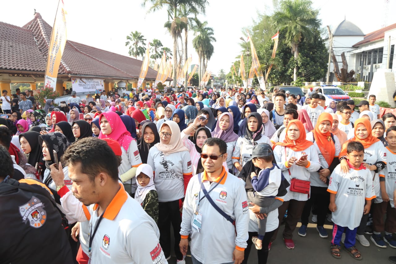 KPU Pandeglang Gelar Fun Walk Launching Pilkada Pandeglang Tahun 2020