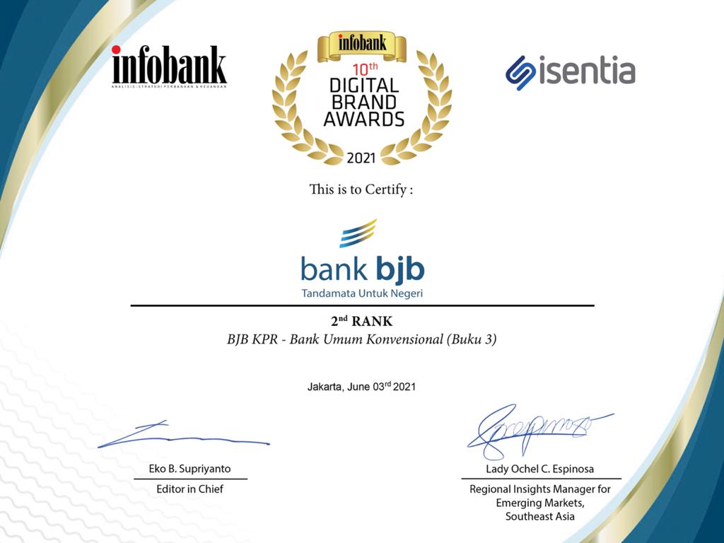 Ekspansi BJB KPR, Didapuk Dengan Penghargaan Infobank