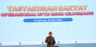 Gubernur Banten Andra Soni meresmikan RS Uwes Qorni Cilograng,Lebak.