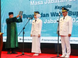 Resmi, Ratu Rachmatuzakiyah-Najib Hamas Jabat Bupati dan Wakil Bupati Serang 2025-2030.