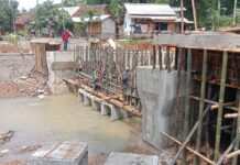 Gubernur Banten : Progres Pembangunan 90 Persen, Jembatan Surian Cegog Segera Tersambung Kembali Pembangunan jembatan cegog Ranca Pinang.