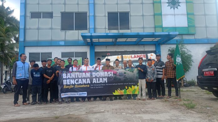 MDMC Banten PW Muhammadiyah Banten Berangkatkan 14 Relawan MDMC ke Aceh Tamiang .