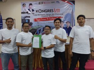 Anwar dan Jejen terpilih sebagau ketua dan sekretaris Pokja Wartawan Harian dan Elektronik Banten periode 2026-2029.