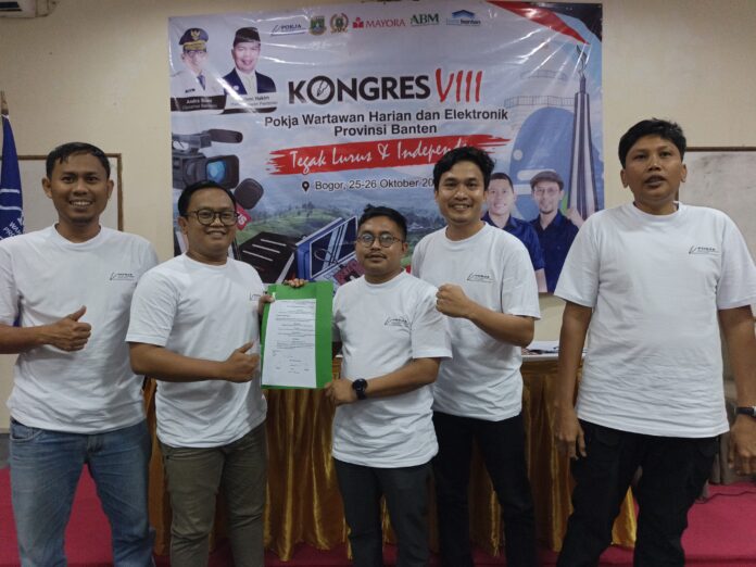 Anwar dan Jejen terpilih sebagau ketua dan sekretaris Pokja Wartawan Harian dan Elektronik Banten periode 2026-2029.