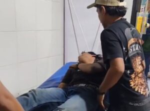 Salah satu korbn kerusuhan Demo HUT 500 Kabupaten Serang di RSDP.
