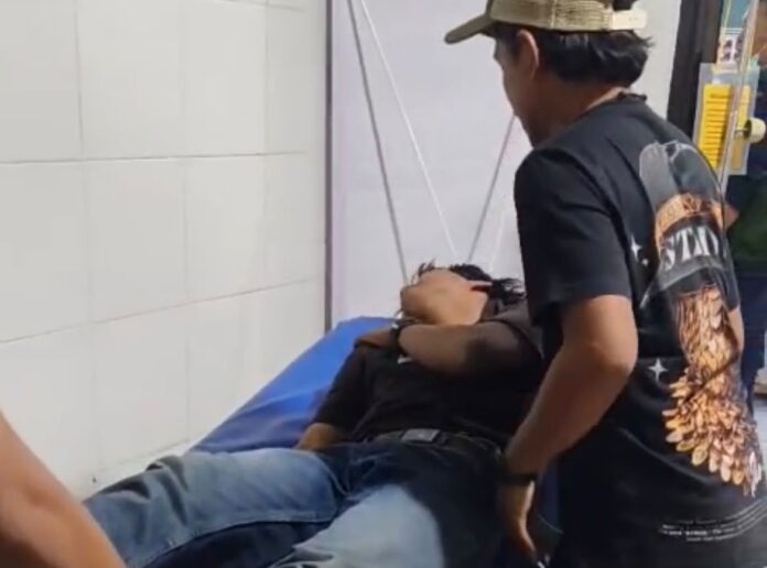 Korbandemo1 Salah satu korbn kerusuhan Demo HUT 500 Kabupaten Serang di RSDP.